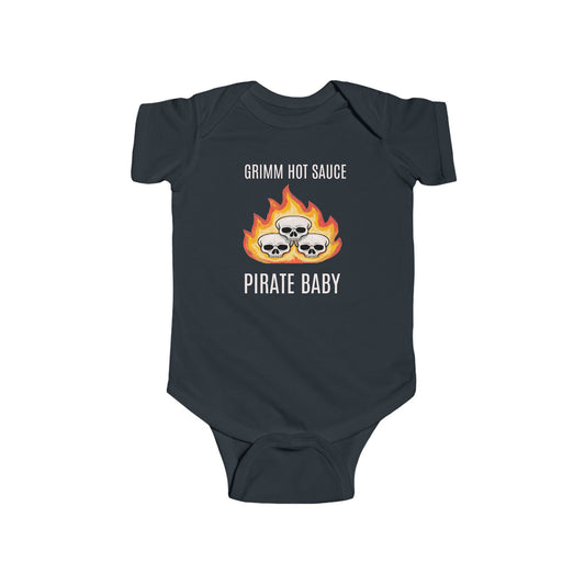 Flaming Skull Babies Infant Bodysuit — Cute Edgy Flame Graphic