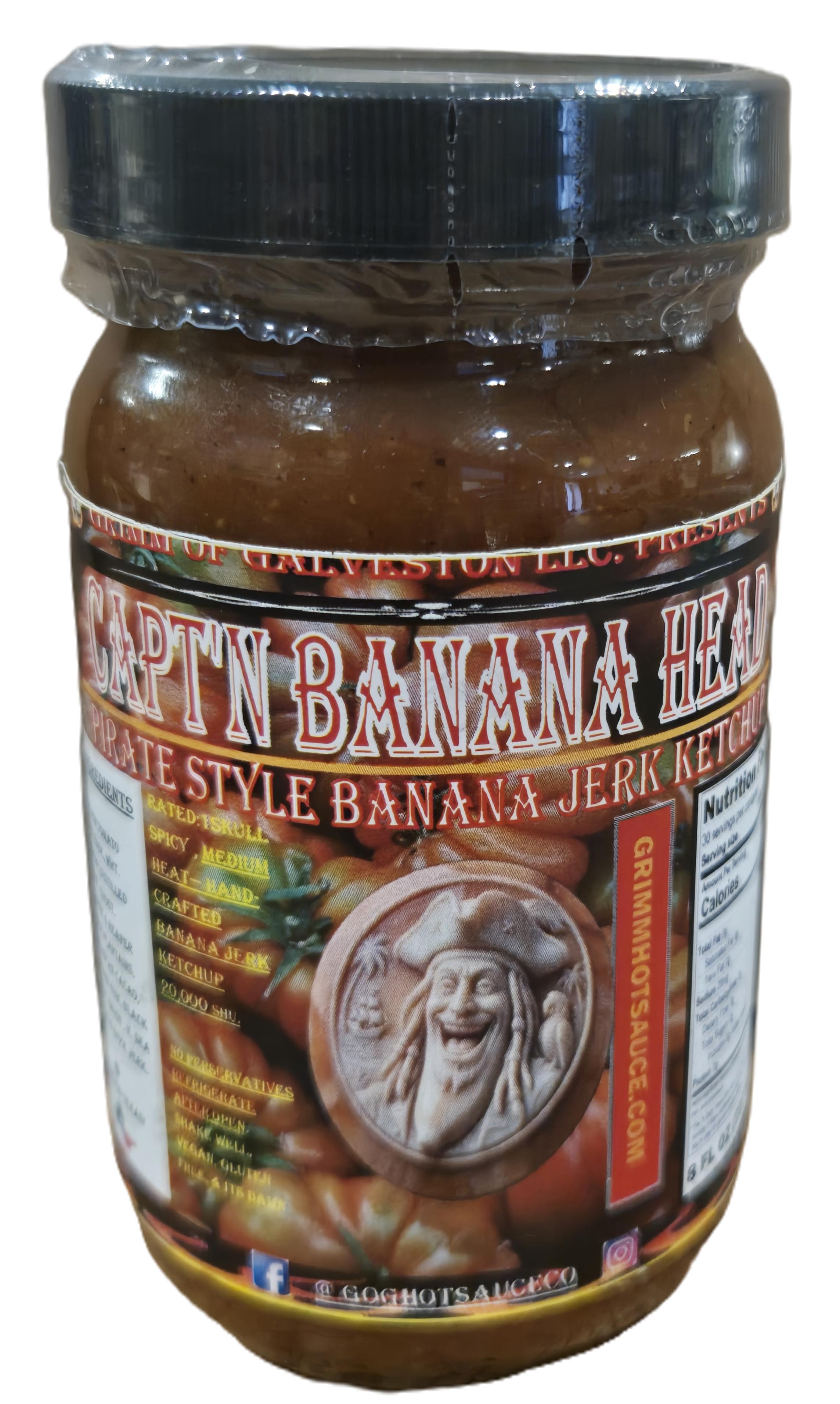 その他 KETCHUP HEADS Capt'n Banana Heads Spicy Banana Ketchup - 8oz jar – Grimm Hot Sauce